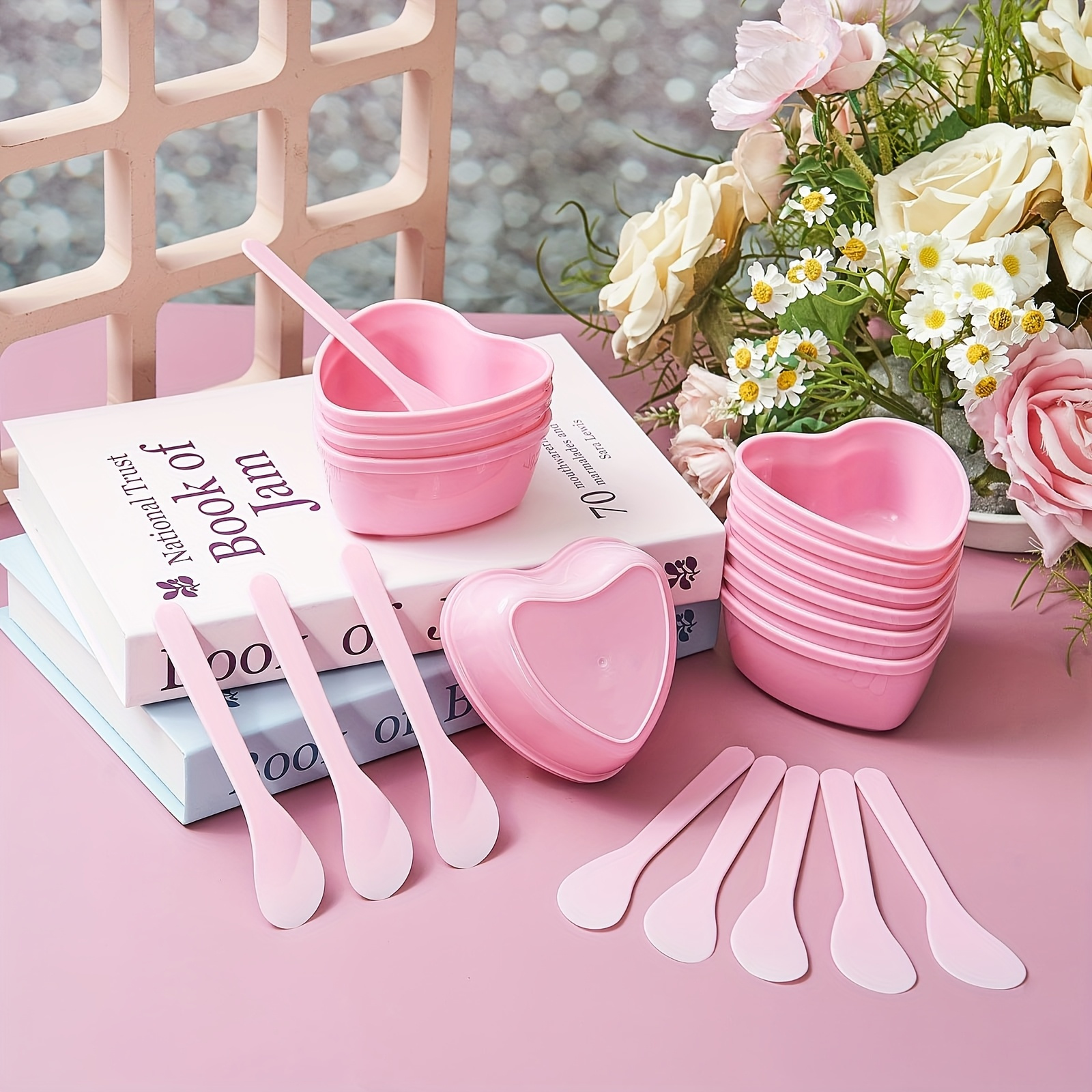 Skincare Viral Tiktok - 6-piece Pink Heart Shaped Facial Mask