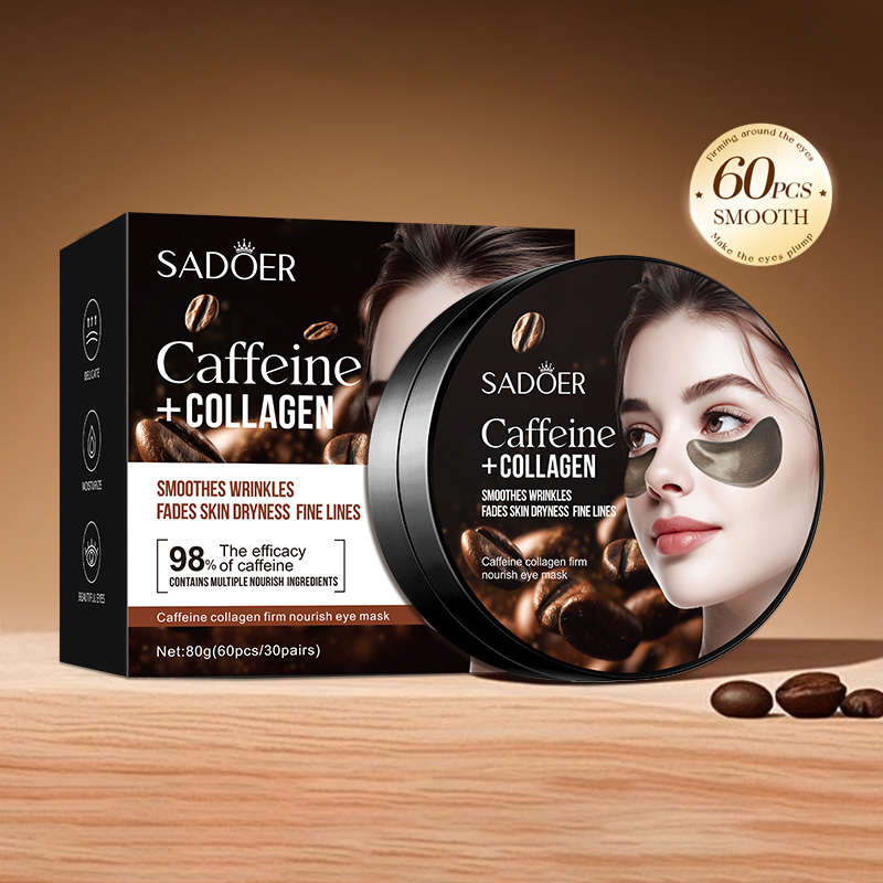 60pcs SADOER Caffeine Crystal  - Collagen Sheet Mask incelemesi ve fiyatı