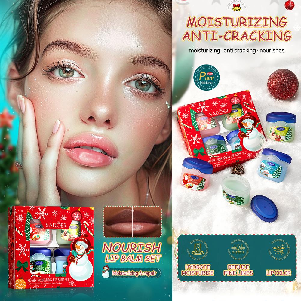 3/4/5/6/10Pcs/set Xmas Lip Bal - Skincare Xmas Sets incelemesi ve fiyatı